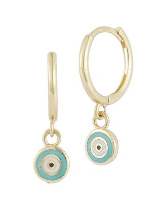 Ember Fine Jewelry 14K Evil Eye Huggie Earrings