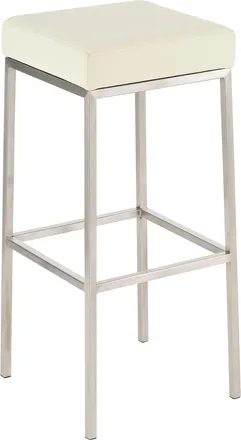 Clp Clp - Taburete De Bar Funda De Polipiel Montreal Acero Inoxidable Crema