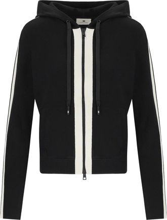 Elisabetta Franchi FELPA CON ZIP NERA ELISABETTA FRANCHI