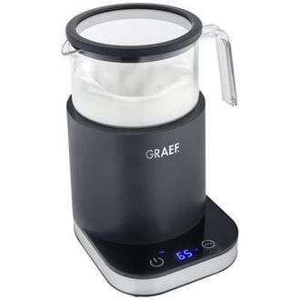 GRAEF Espumador De Leche De Cristal Ms902, Inducci&oacute;n, 6 Programas Autom&aacute;ticos, Pantalla T&aacute;ctil, Hasta 400 Ml De Espuma De Leche, Chocolate Caliente - Graef