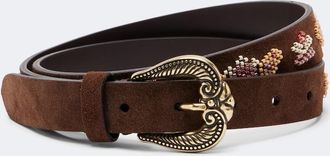 Etro Beaded suede belt