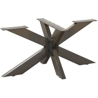vidaXL Pata Para Mesa De Centro Con Forma De Ara&ntilde;a, Color Negro, 98 X 58 X (42-43) Cm, Acero Vidaxl