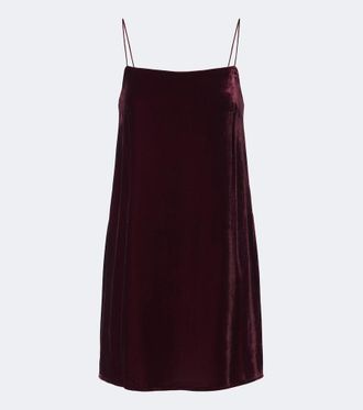 Asceno Forio velvet minidress