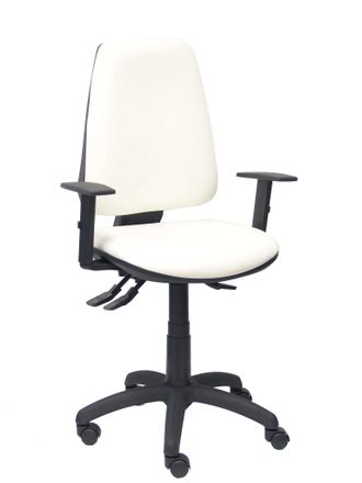Piqueras y Crespo Silla Elche S Similpiel Blanco Brazos Regulables