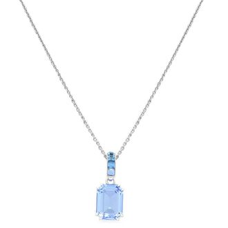 Swarovski Millenia Pendant Long Pendant Rhodium Shiny Blue