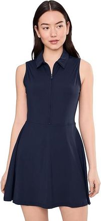 Travis Mathew Moveknit Sleeveless Zip Dress 2.0 Womens Dress Navy Blazer : 2XL, Elastane/Nylon