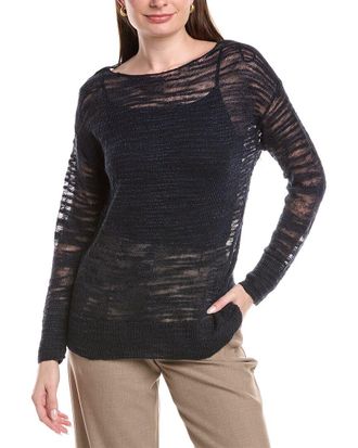 Lafayette 148 New York Dropped Shoulder Bateau Neck Sweater