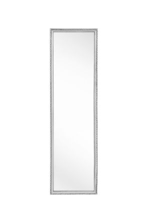CARRYHOME Wandspiegel, Silberfarben, Glas, Eukalyptusholz, massiv, rechteckig, 35x125x2 cm, Ganzkörperspiegel, Spiegel, Wandspiegel