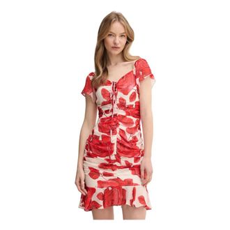 Gaud&igrave; Ruched Mini Jurk - Dames - Korte kleedjes - Veelkleurig - S - Polyester - Kleedjes