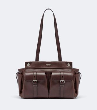Prada Prada Route Medium leather tote bag