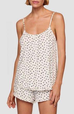 Eberjey Gisele Print Short Pajamas in Heart To Heart Black at Nordstrom, Size X-Small