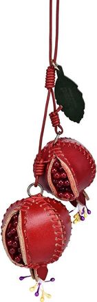 OLD TREND Pom Genuine Leather Botanical Fruit Charm in Red at Nordstrom