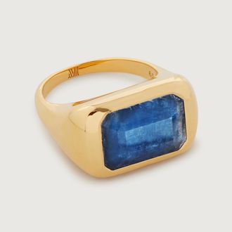 Monica Vinader Gold Power Cocktail Ring Kyanite