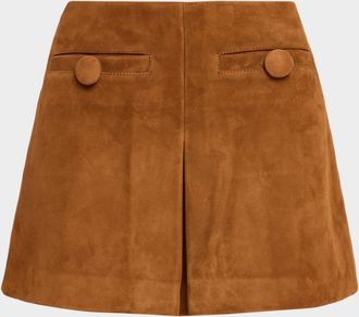 Marc Jacobs Suede Pleat Mini Skirt