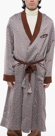 Maison Margiela MM1 Cardigan Lungo a Pois con Cintura Maison Margiela