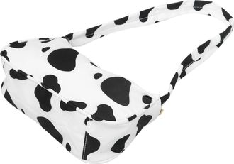 Kesyoo Women Cow Print Shoulder Bag Lightweight Durable PU Material Medium Size Safe Zipper Design Fashion Bag for Outdoor and Daily Use