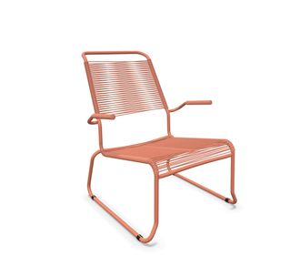 Schaffner Kufen-Spaghetti-Lounger S&auml;ntis mit Lehne / Hochlehner Feuerverzinkt