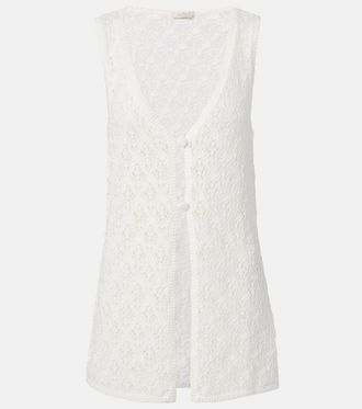 Faithfull The Brand Fio pointelle cotton vest