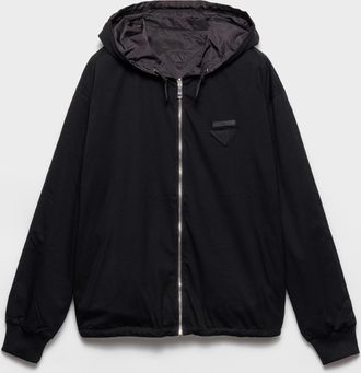 Prada Reversible jersey hoodie