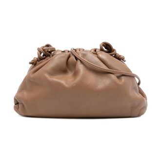 Bottega Veneta Pre-owned Cross Body Bags, female, Brown, Size: ONE SIZE Pre-owned Leather Clutch Bag