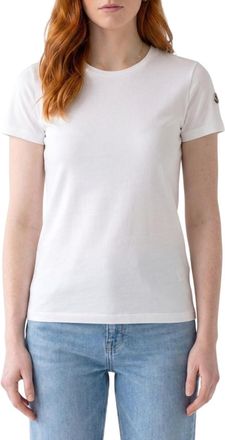 Moncler White Logo Crew Neck T-Shirt