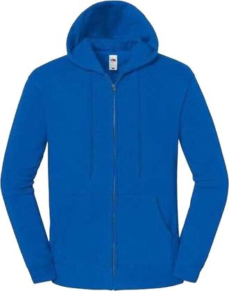 Fruit Of The Loom Fruit of the Loom Unisex Adult Iconic Premium Full Zip Hoodie (Royaal Blauw)
