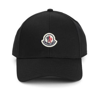 Moncler Baseballpet - Heren - Petten - Zwart - ONE Size - Katoen - Accessoires
