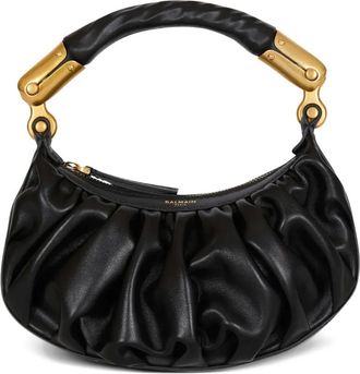 Balmain Borsa tote Ebene mini in pelle - Nero