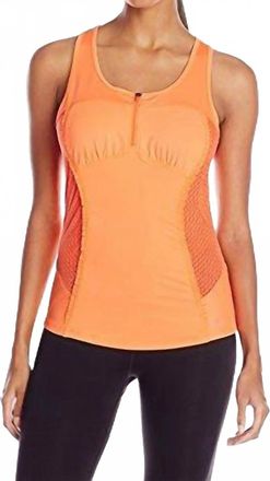 Betsey Johnson Womens Zip Front Tank Top In Fusion Orange