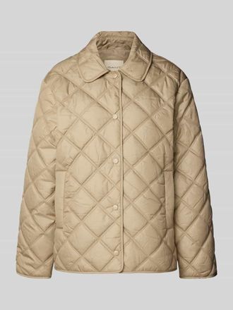 GANT Regular Fit Steppjacke mit Umlegekragen Modell Quilted in Beige, Gr&ouml;&szlig;e M