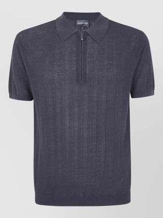 Emporio Armani polo shirt collar ribbed texture short sleeves