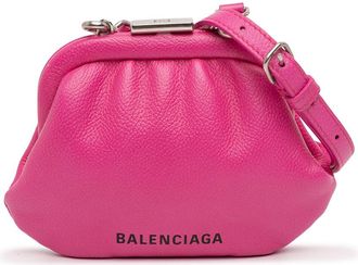 Balenciaga Pre-owned Balenciaga Mini Grained Calfskin Cloud Coin Purse On Strap Ladies 91WJYLSN0442IXTP