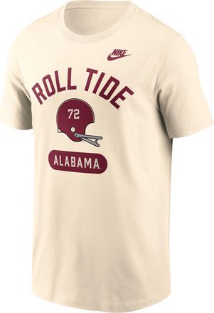 Nike Alabama Legacy Arch Helmet Nike Mens College T-Shirt in White | N19915AABV-FMQ
