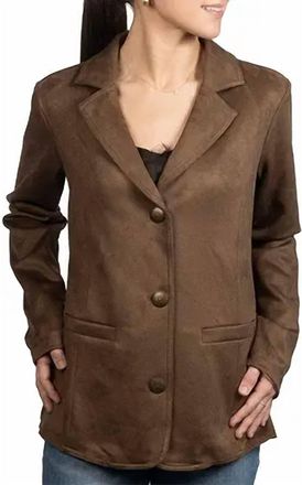 Cinch Cruel Faux Suede Blazer In Brown