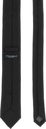 Dolce & Gabbana Silk Jacquard Logo Necktie - Black
