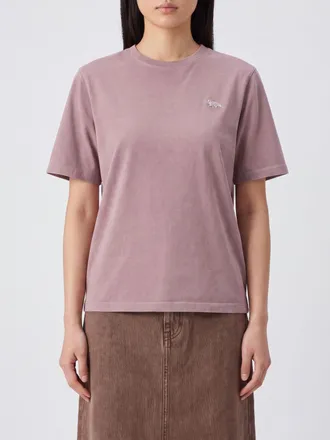 Maison Kitsun&eacute; T-shirt in cotone a maniche corte con logo ricamato