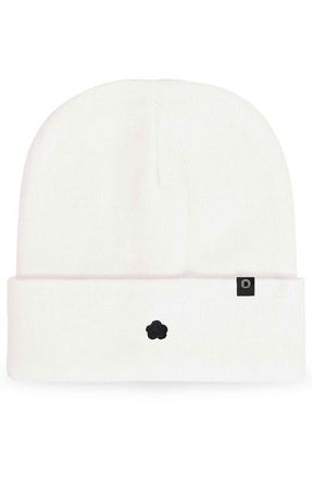 Dalix Lil Flower Beanie Cap in White at Nordstrom