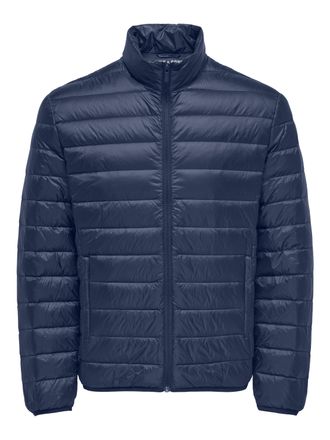 Only & Sons Steppjacke ONLY & SONS ONSNOA LIGHT JACKET OTW CS OTL, Herren, Gr. L, blau (naval academy), Web, Obermaterial: 100% Nylon, unifarben, regular fit, Jac