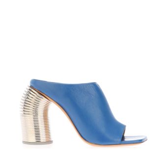 Off-white Womens Off White Silver Spring Mules in Blue