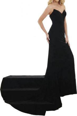 Rachel Allan Womens Sweetheart Gown In Black