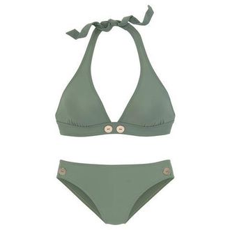 Vivance Triangelbikini met goudkleurige sierknopen