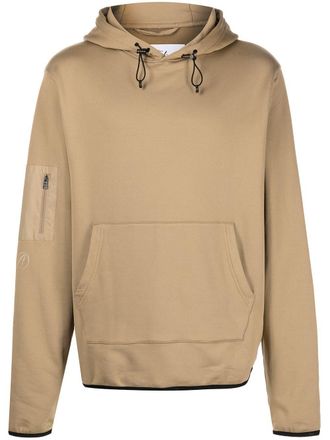 Aztech Mountain fleece drawstring hoodie - men - Elastane/Polyester - S - Brown
