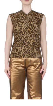 6397 Womens Double-V Vest Leopard