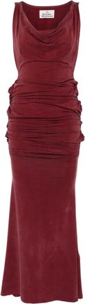 Vivienne Westwood Maxi-jurk met hoge hals - Rood