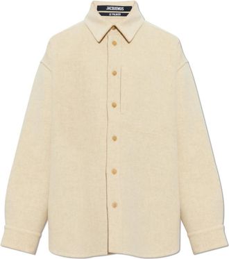 Jacquemus Wool Jacket Boulanger - Heren - Zomerjassen - Beige - S - Wol - Jassen