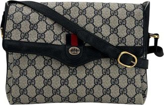 Gucci Blue Cotton Shoulder Bag (Authentic Pre-Loved)