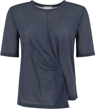 Semicouture T-shirt Ophelia - Dames - T-shirts - Blauw - S - Katoen - Tops