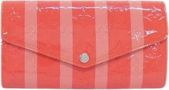 Louis Vuitton Pre-owned Vernis Rayures Portefeuille Sarah Portemonnee - Dames - Vintage Accessoires - Rood - ONE Size - Vintage
