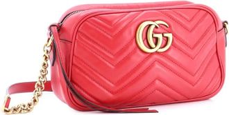 Gucci GG Marmont Shoulder Bag Matelasse Leather Small crossbody bag - Rood