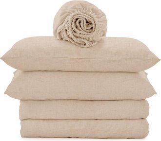 Di Maestro Di Maestro 300 Thread Count Libu Linen & Bamboo Soft & Breathable Duvet Cover Set